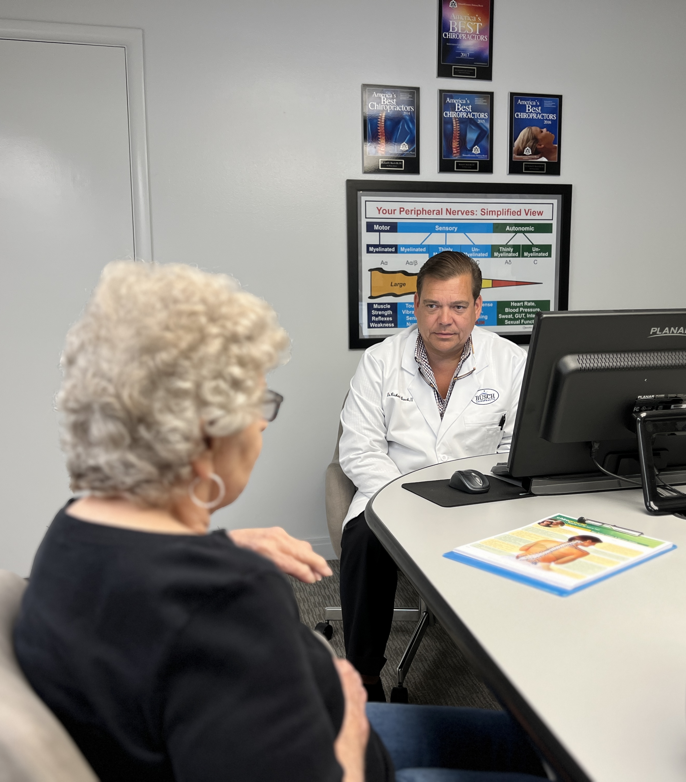 Dr. Busch giving personalized consultation advice